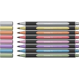   Metálfényű filctoll készlet, 1-2 mm, SCHNEIDER "Paint-It 020", 8 különböző szín