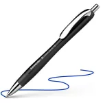 Golyóstoll, 0,7 mm, nyomógombos, SCHNEIDER "Slider Rave XB", fekete, kék