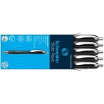 Golyóstoll, 0,7 mm, nyomógombos, SCHNEIDER "Slider Rave XB", fekete, kék