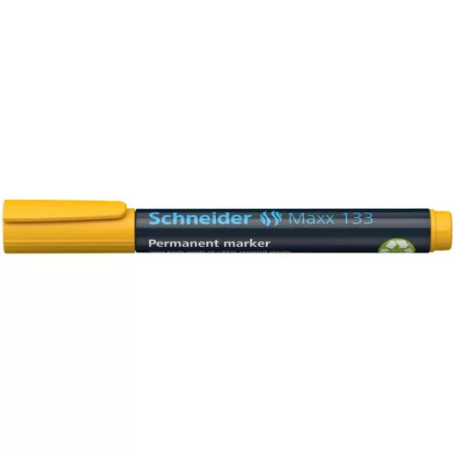 Alkoholos marker, 1-4 mm, vágott, SCHNEIDER "Maxx 133", sárga