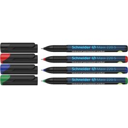   Alkoholos marker készlet, OHP, 0,4 mm, SCHNEIDER "Maxx 220 S", 4 különböző szín