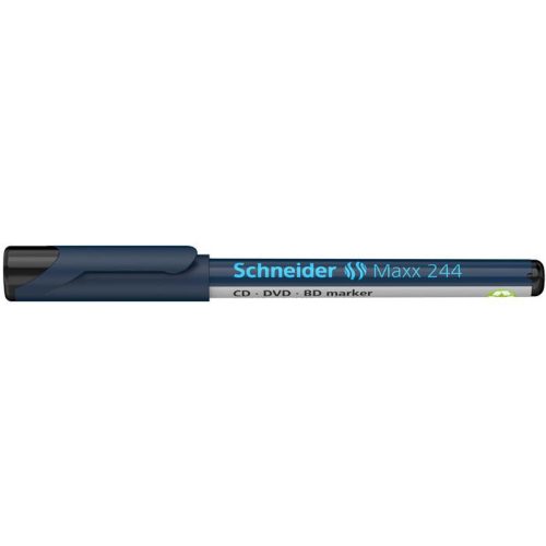 Alkoholos marker, CD/DVD, 0,7 mm, SCHNEIDER "Maxx 244", fekete