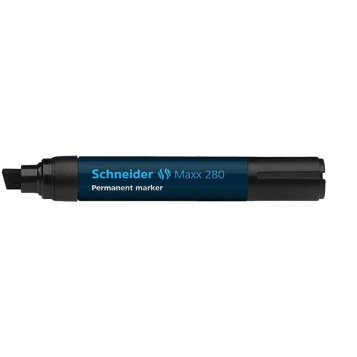 Alkoholos marker, 4-12 mm, vágott, SCHNEIDER "Maxx 280", fekete