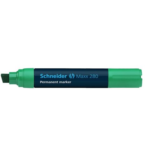Alkoholos marker, 4-12 mm, vágott, SCHNEIDER "Maxx 280", zöld