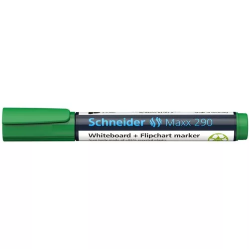 Tábla- és flipchart marker, 2-3 mm, kúpos, SCHNEIDER "Maxx 290", zöld