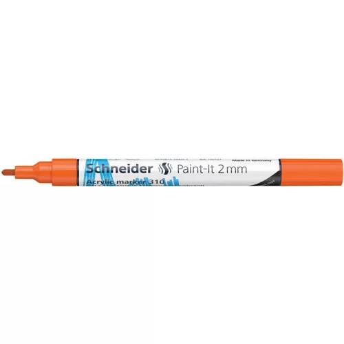 Dekormarker, akril, 2 mm, SCHNEIDER "Paint-It 310", narancssárga
