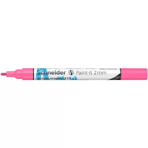 Dekormarker, akril, 2 mm, SCHNEIDER "Paint-It 310", rózsaszín
