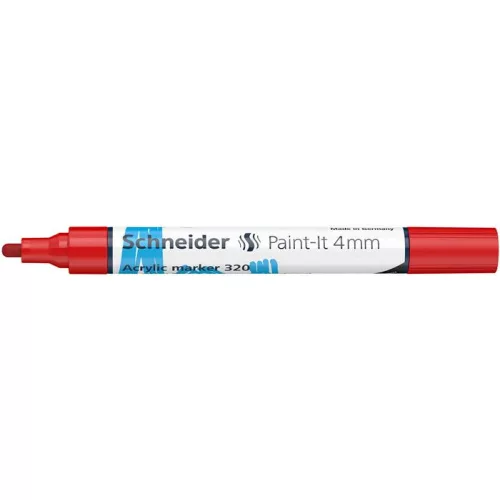 Dekormarker, akril, 4 mm, SCHNEIDER "Paint-It 320", piros