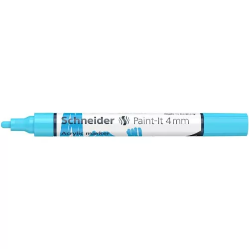 Dekormarker, akril, 4 mm, SCHNEIDER "Paint-It 320", pasztellkék