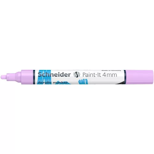 Dekormarker, akril, 4 mm, SCHNEIDER "Paint-It 320", pasztell-lila