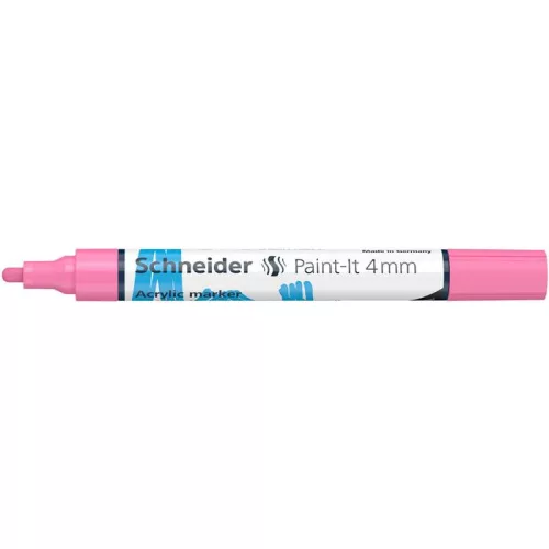 Dekormarker, akril, 4 mm, SCHNEIDER "Paint-It 320", pasztellrózsaszín