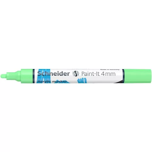Dekormarker, akril, 4 mm, SCHNEIDER "Paint-It 320", pasztellzöld