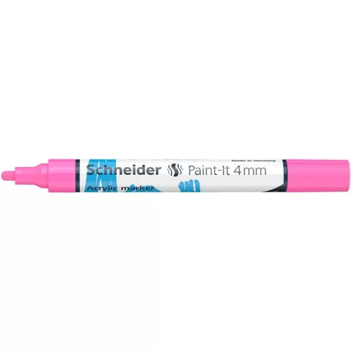 Dekormarker, akril, 4 mm, SCHNEIDER "Paint-It 320", rózsaszín