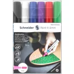 Dekormarker készlet, akril, 4 mm, SCHNEIDER "Paint-It 320", 6 különböző szín