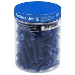 Töltőtoll patron, 100 db, SCHNEIDER, királykék