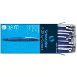 Golyóstoll, 0,5 mm, nyomógombos, SCHNEIDER "K20 Icy", kék