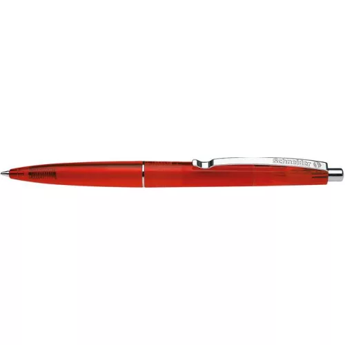 Golyóstoll, 0,5 mm, nyomógombos, SCHNEIDER "K20 Icy", piros