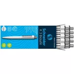 Golyóstoll, 0,5 mm, nyomógombos, SCHNEIDER "K3 Biosafe", fekete