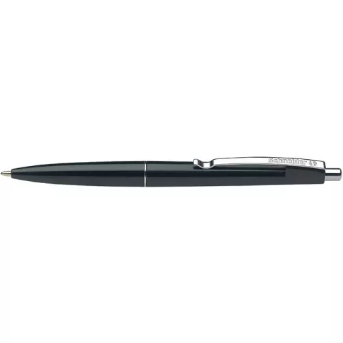 Golyóstoll, 0,5 mm, nyomógombos, SCHNEIDER "Office", fekete