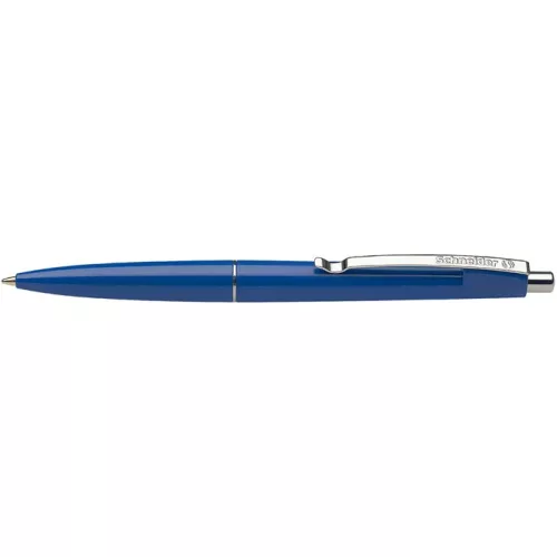 Golyóstoll, 0,5 mm, nyomógombos, SCHNEIDER "Office", kék