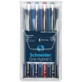   Rollertoll készlet, 0,3 mm, SCHNEIDER "One Hybrid C", 4 szín