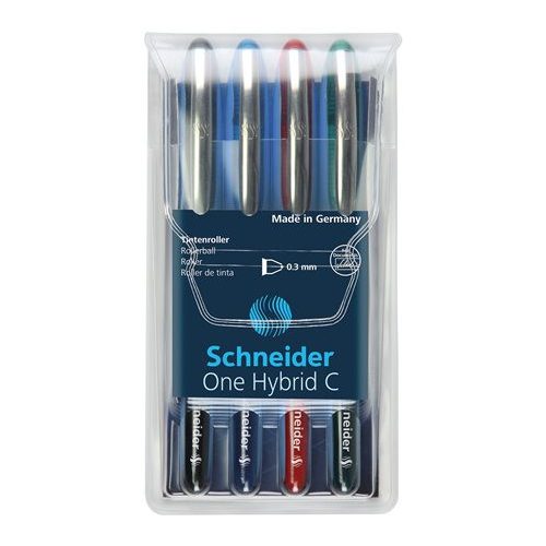 Rollertoll készlet, 0,3 mm, SCHNEIDER "One Hybrid C", 4 szín