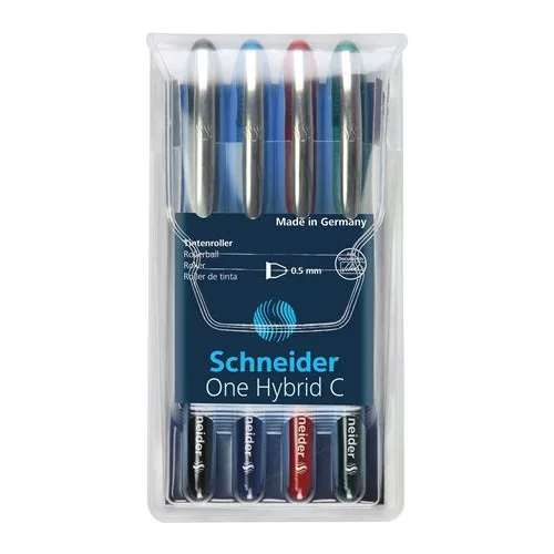 Rollertoll készlet, 0,5 mm, SCHNEIDER "One Hybrid C", 4 szín