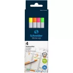 Szövegkiemelő toll készlet, 1-4 mm, SCHNEIDER "Shine-Up", 4 különböző szín