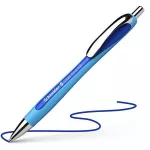 Golyóstoll, 0,7 mm, nyomógombos, SCHNEIDER "Slider Rave XB", kék