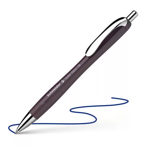 Golyóstoll, 0,7 mm, nyomógombos, SCHNEIDER "Slider Rave XB", szilva lila