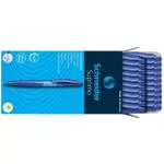 Golyóstoll, 0,5 mm, nyomógombos, SCHNEIDER "Suprimo", kék