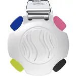 Golyóstoll, 0,5 mm, nyomógombos, négyszínű, SCHNEIDER "Take 4 Neon", rózsaszín-fehér