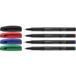 Tűfilc készlet, 0,4 mm, SCHNEIDER "Topliner 967", 4 különböző szín