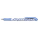 Töltőtoll, 0,5 mm, SCHNEIDER "Voice", kék hullámos