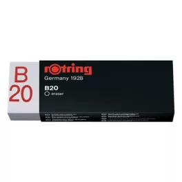 Radír, papírtokkal, ROTRING "Rapid B20", fehér