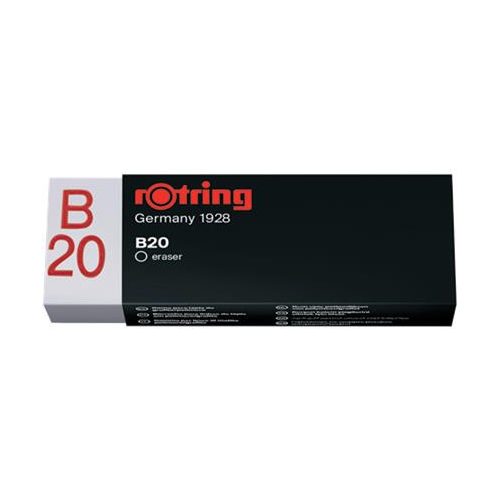 Radír, papírtokkal, ROTRING "Rapid B20", fehér