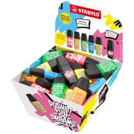   Szövegkiemelő, display, 2-5 mm STABILO "Boss Mini Snooze One", 50 db-os