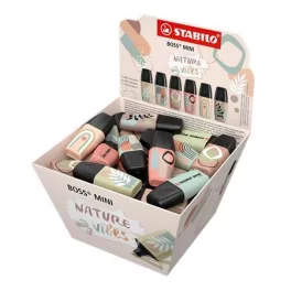   Szövegkiemelő display, 1-4 mm, STABILO "Boss Mini Nature vibes", 50 darabos