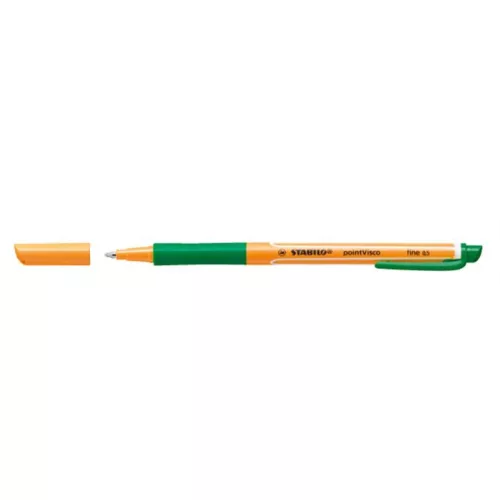 Rollertoll, 0,5 mm, STABILO "PointVisco", zöld