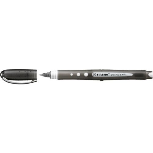 Rollertoll, 0,5 mm, STABILO "Worker+Colorful", fekete