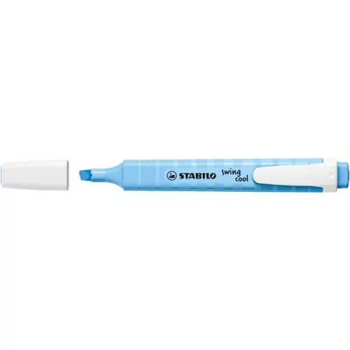 Szövegkiemelő, 1-4 mm, STABILO "Swing Cool Pastel", jeges kék