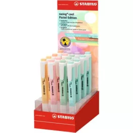   Szövegkiemelő display, 1-4 mm, STABILO "Swing Cool Pastel", vegyes színek