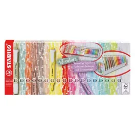   Szövegkiemelő készlet, 1-4 mm, STABILO "Swing Cool", 18 db-os asztali készlet