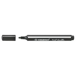   Filctoll, 1,5-2 mm, rugós hegy, STABILO "Trio Scribbi", fekete