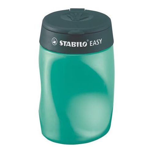 Hegyező, háromlyukú, tartályos, balkezes, STABILO "Easy", olajzöld