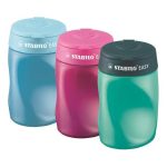 Hegyező, háromlyukú, tartályos, balkezes, STABILO "Easy", olajzöld