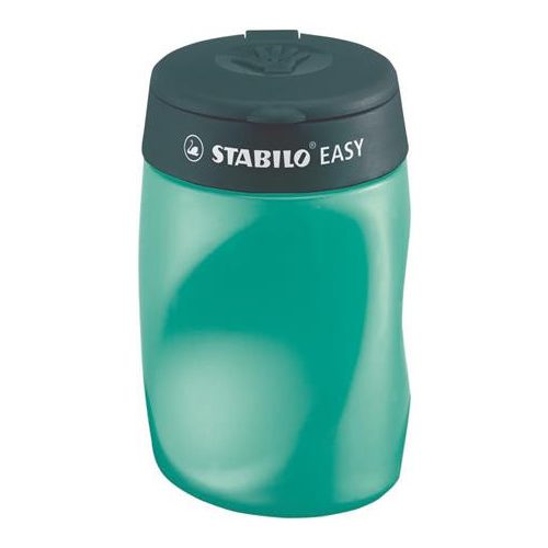 Hegyező, háromlyukú, tartályos, jobbkezes, STABILO "Easy", olajzöld