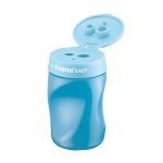 Hegyező, háromlyukú, tartályos, jobbkezes, STABILO "Easy", kék