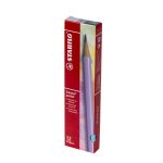 Grafitceruza radírral, HB, hatszögletű, STABILO "Swano Pastel", kék