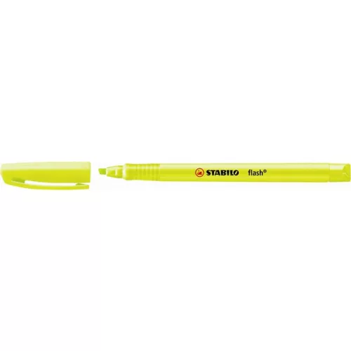 Szövegkiemelő, 1-3,5 mm, STABILO "Flash", sárga